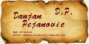 Damjan Pejanović vizit kartica